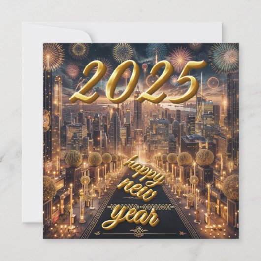 2025年ゴールデンシティライトニューイヤーグリーティングカード シーズンカード (正面)