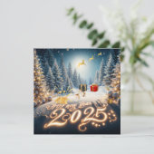 2025年ゴールデンフォレストの新年のグリーティングカード シーズンカード (スタンド正面)