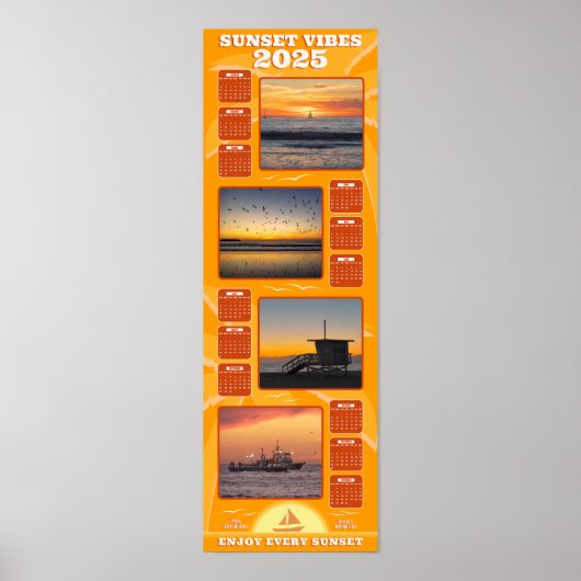 2025年サンセットとビーチの雰囲気 ポスター (正面)