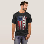 2025年シニアおもしろい2025年アメリカ国旗のクラス Tシャツ (正面フル)