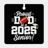 2025年シニア・イヤー・サッカー・パパ・シニア2025年 メタルオーナメント (裏面)