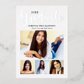 2025年シルバースクリプトフォトコラージュパーティー 箔招待状 (正面)