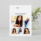 2025年シルバースクリプトフォトコラージュパーティー 箔招待状 (立ち正面)