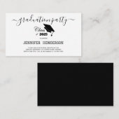 2025年シンプルのブラック卒業パーティクラス エンクロージャーカード (正面/裏面)