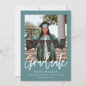 2025年シンプルの写真卒業クラス 案内状 (正面)