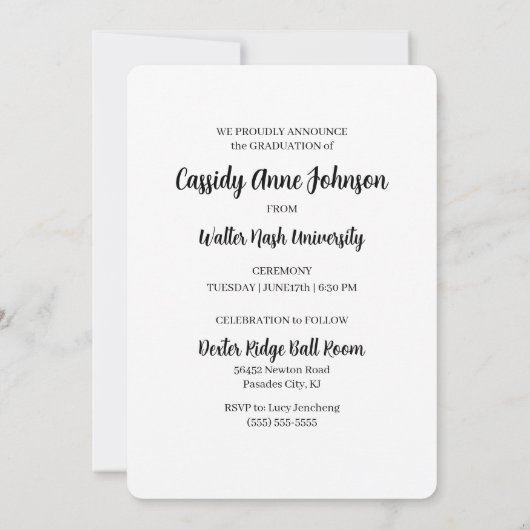 2025年シンプル卒業のエレガンス写真教室 招待状 (裏面)