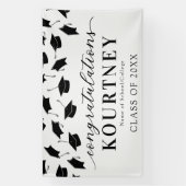 2025年シンプル卒業バナー 横断幕 (縦)