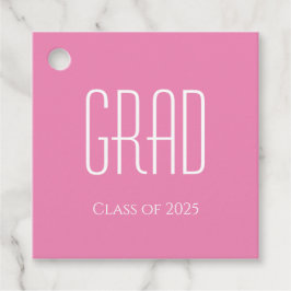 2025年シンプル卒業パーティーかわいいピンク フェイバータグ