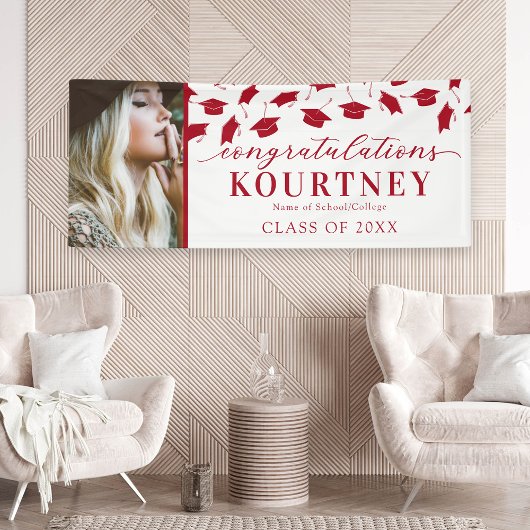 2025年シンプル卒業フォトバナー 横断幕