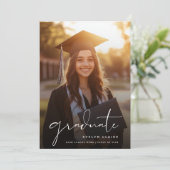 2025年シンプル卒業写真の発表と招待状 招待状 (スタンド正面)