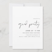 2025年シンプル卒業写真の発表と招待状 招待状 (裏面)