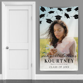 2025年シンプル卒業写真 横断幕