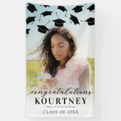 2025年シンプル卒業写真 横断幕 (縦)