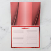 2025年シンプル折りカードと可愛いカレンダー カード (内部)