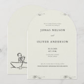 2025年シンプル招待状（ライナーデザイン） 招待状 (正面/裏面)