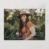 2025年スクリプトフォト卒業パーティーのクラス インビテーションポストカード (正面)