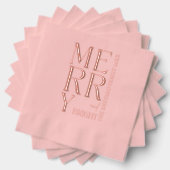 2025年スクリプモダントと明メリーるいクリスマスのクリスマス 箔ナプキン (インサイチュ (積み重ね))