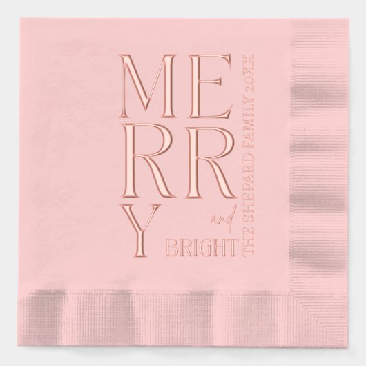 2025年スクリプモダントと明メリーるいクリスマスのクリスマス 箔ナプキン (正面)