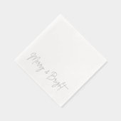 2025年スクリプモダントと明メリーるいクリスマスのクリスマス 箔ナプキン (右)