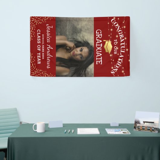 2025年スタイリッシュ卒業ドアの写真クラス 横断幕 (トレードショー)