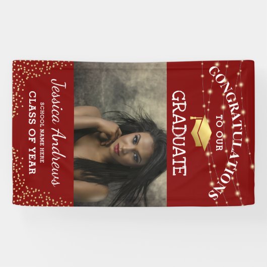 2025年スタイリッシュ卒業ドアの写真クラス 横断幕 (横)