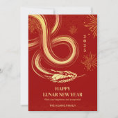 2025年スネークイヤー写真中国の赤い新年 シーズンカード (正面)