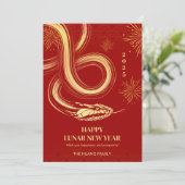 2025年スネークイヤー写真中国の赤い新年 シーズンカード (スタンド正面)