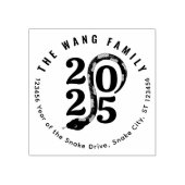 2025年スネークイヤー旧正月差出人住所 ラバースタンプ (インプリント)