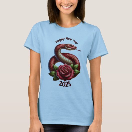 2025年スネークTシャツの女性 Tシャツ (正面)