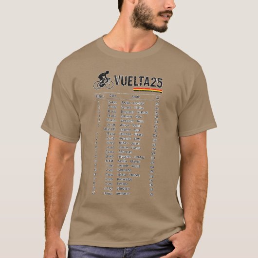 2025年スペインサイクリングレース ヴィンテージ Tシャツ (正面)