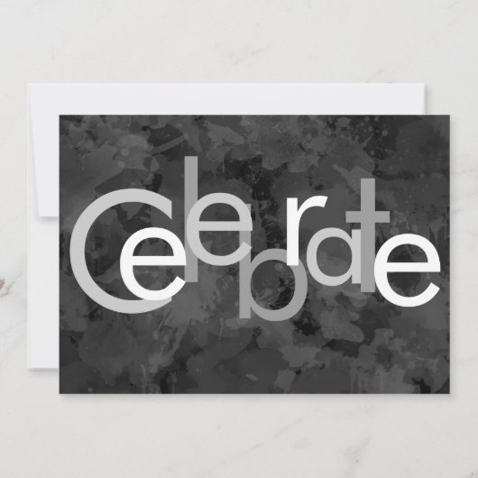 2025年タイポグラフィ卒業パーティー 招待状 (裏面)