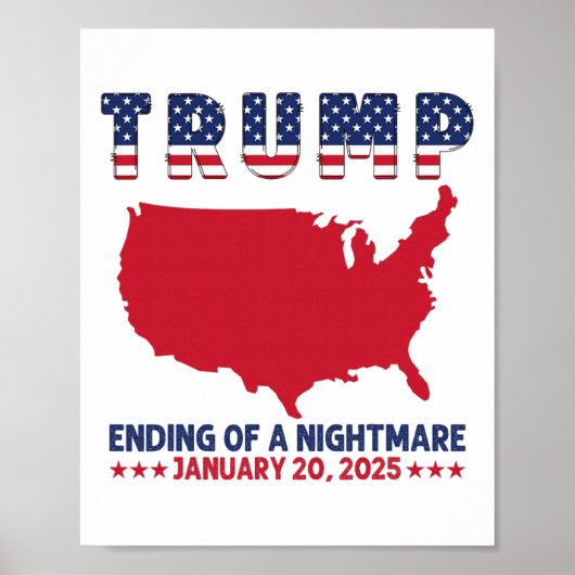 2025年トランプ大統領就任式 選挙 終焉のA傷 ポスター (正面)