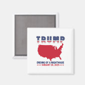 2025年トランプ大統領就任式 選挙 終焉のA級スカー マグネット (正面/裏面)