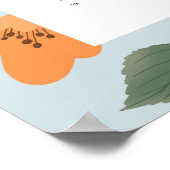 2025年トレンディパステルブルーワイルドフラワーフルカレンダー ポスター (角)