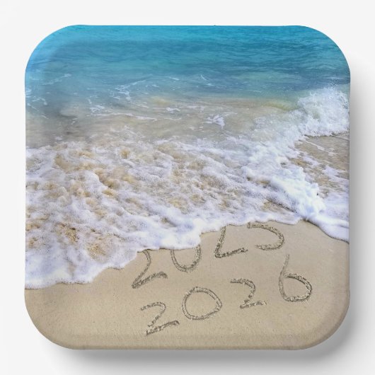 2025年トロピカルビーチ新年パーティー ペーパープレート (正面)