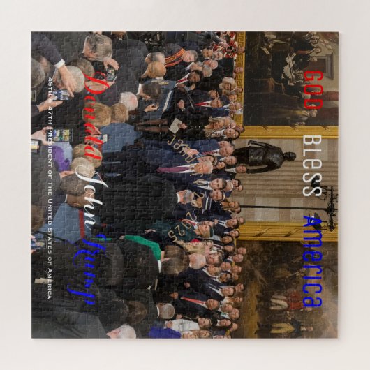 2025年ドナルド・トランプが就任の宣誓を果たす ジグソーパズル (横)