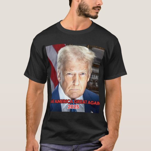 2025年ドナ大統領の就任式ポートレート Tシャツ (正面)