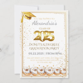 2025年ドーナツと度卒業招待状 招待状