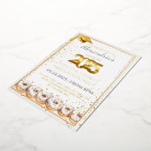 2025年ドーナツと度卒業招待状 箔招待状 (回転した状態)