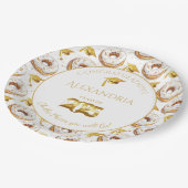 2025年ドーナツと度卒業紙プレート ペーパープレート (アングル)