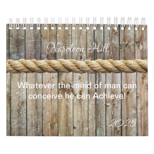 2025年ナポレオン・ヒル、どんな人間でも想像できる カレンダー (カバー)