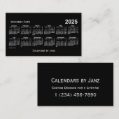 2025年ネオンホワイトカレンダーバイジャンツ 名刺 (正面/裏面)