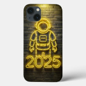2025年ネオン宇宙飛行士の電話ケース Case-Mate iPhoneケース (裏面)