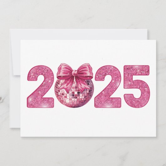 2025年ハッピーニューイヤーディスコボールピンクリボン シーズンカード (正面)