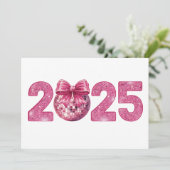 2025年ハッピーニューイヤーディスコボールピンクリボン シーズンカード (スタンド正面)