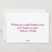 2025年ハッピーニューイヤーディスコボールピンクリボン シーズンカード (裏面)