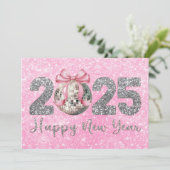 2025年ハッピーニューイヤーディスコボールピンクリボン シーズンカード (スタンド正面)