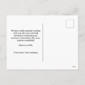 2025年ハッピーニューイヤーフローラカスタムピンクビジネス シーズンポストカード (裏面)