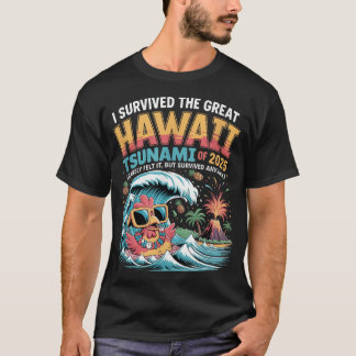 2025年ハワイ大津波を生き延びた言葉 Tシャツ