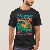 2025年ハワイ大津波を生き延びた Tシャツ (正面)